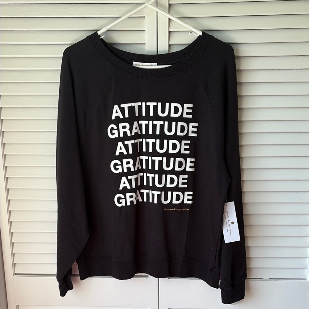 NWT Spiritual Gangster Attitude Gratitude Gemma Sweatshirt Small